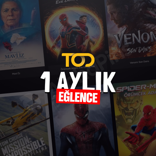 TOD 1 Aylık Eğlence Paketi (4 Ekran)
