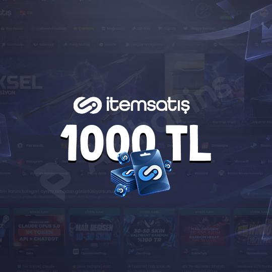 İtemsatış 1000 TL Hediye Kartı